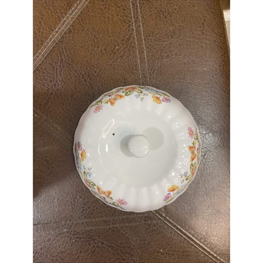 Vintage Aynsley Cottage Garden HyStyle 5" Lidded ramekin Dish - 0.5 Qt - Picture 9 of 12